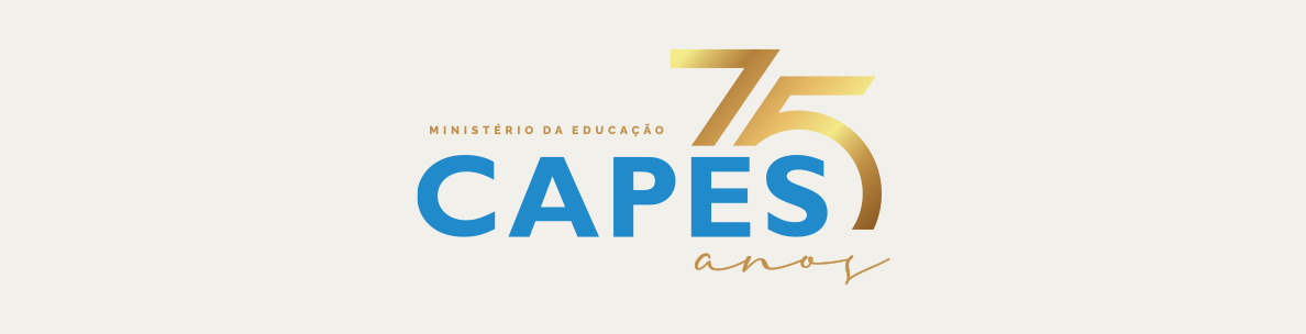O logotipo apresenta o texto "CAPES" em letras grandes e azuis.