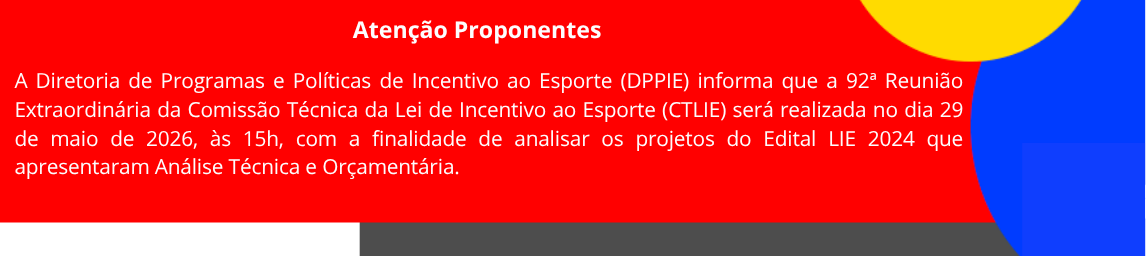 Banner vermelho com o título “Aviso Importante sobre o Edital LIE 2024!”. O texto informa que a Dire