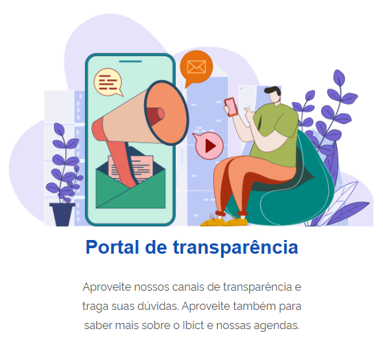 Banner do Portal da Transparência - aproveite nossos canais de transparência e traga suas dúvidas