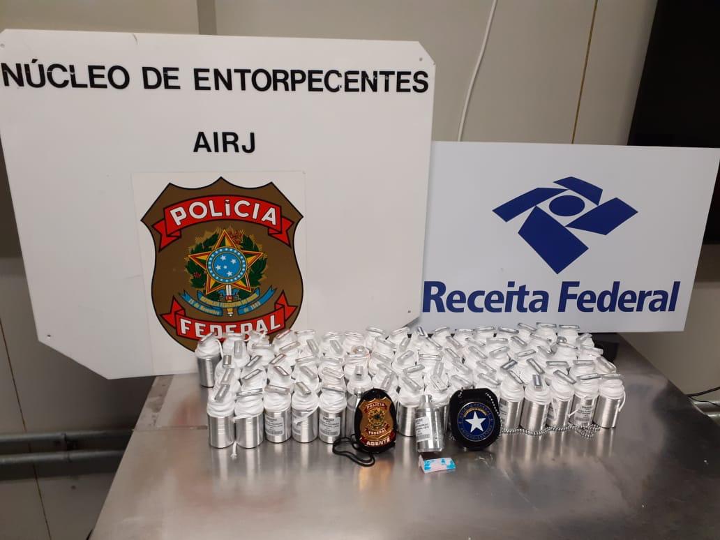 PF prende casal tentando embarcar cocaína no Aeroporto do Galeão