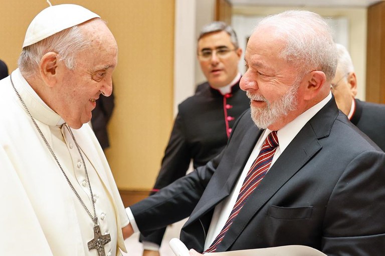 Lula E Papa Francisco Planalto