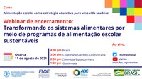 Curso de alimentação escolar chega à sessão final