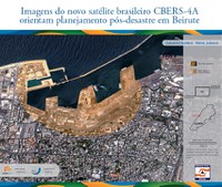 Imagens do novo satélite brasileiro CBERS-4A orientam planejamento pós-desastre em Beirute