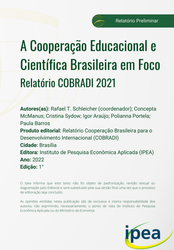 Relatório Preliminar: A Cooperação Educacional e Científica Brasileira em Foco – Cobradi 2021