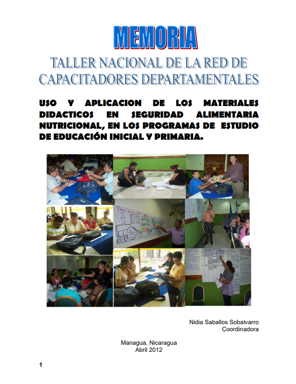 Memoria Taller Nacional de la Red de Capacitadores Departamentales