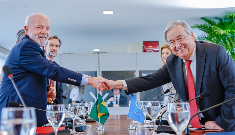 Presidente da República e secretário-geral da Organização das Nações Unidas, António Guterres, no G20 Brasil (foto: Ricardo Stuckert/PR)