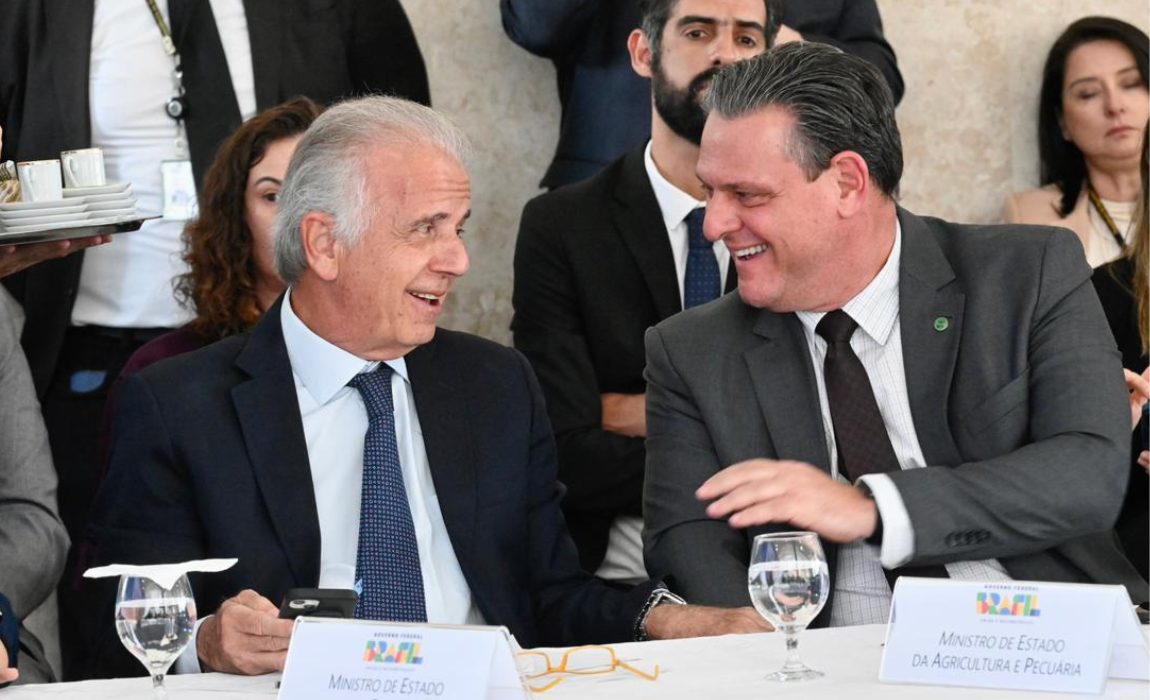 Ministro Carlos Fávaro e ministro da Defesa, José Mucio