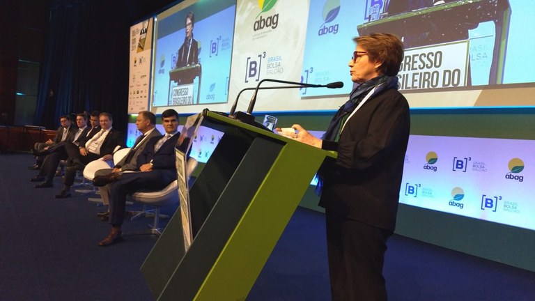 Tereza Cristina participa do Congresso Brasileiro do Agronegócio, em São Paulo