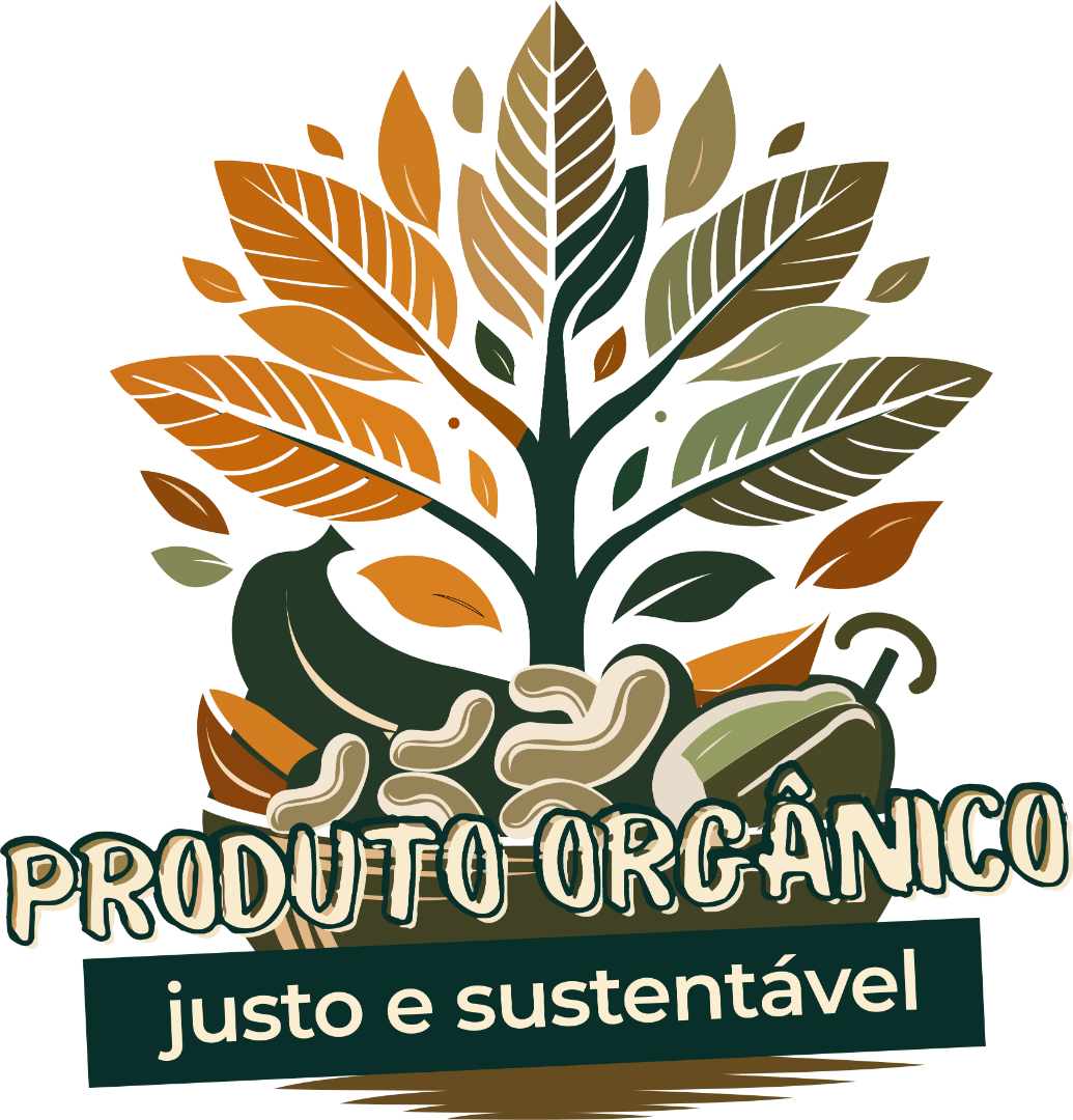 Logo Produtos orgânico - justo e sustentável