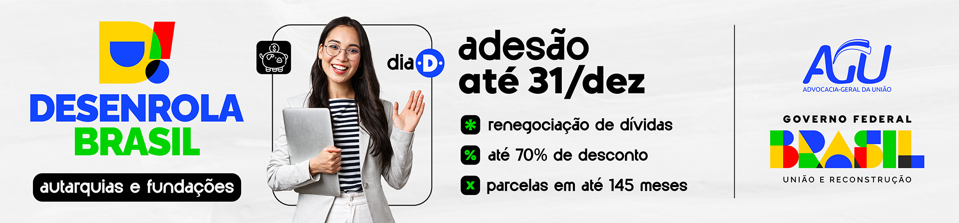 Banner com assuntos sobre o desenrola