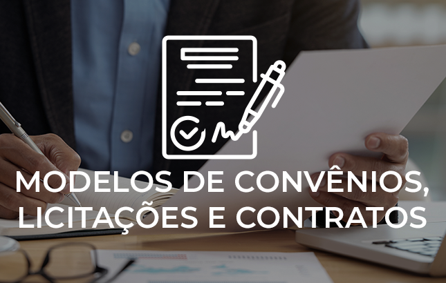 Banner Modelos de Convênios, Licitações e Contratos