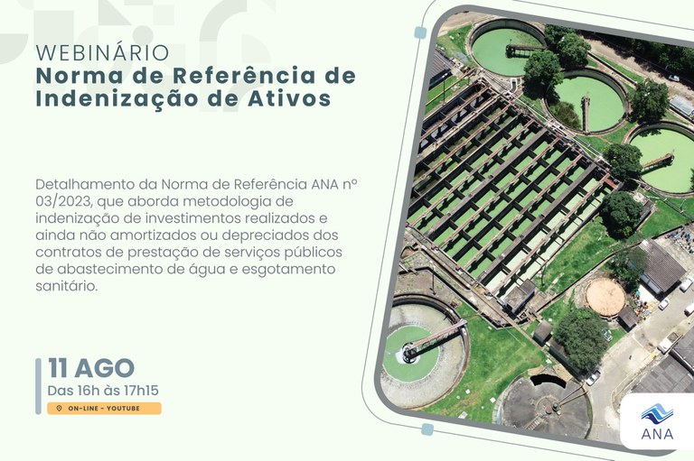 Informações sobre o webinário Norma de Referência de Indenização de Ativos