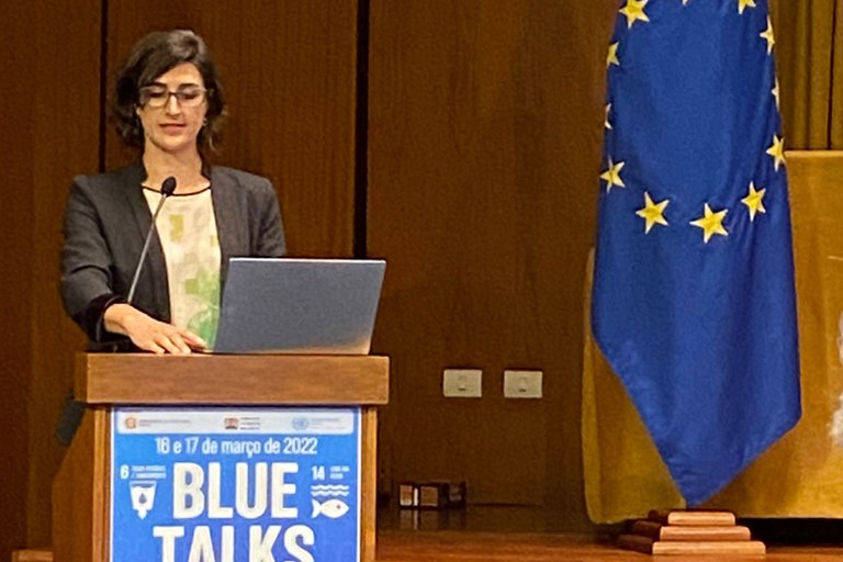 Marcela Ayub discursa no Blue Talks