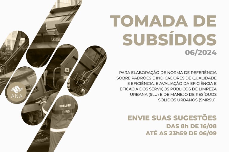 Informações e QR Code para acesso à Tomada de Subsídios nº 06/2024