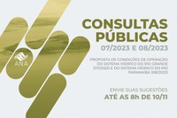Consultas públicas sobre condições de operação dos sistemas hídricos dos rios Grande e Paranaíba recebem contribuições a partir desta quarta (27)