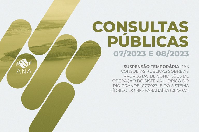Suspensão das consultas públicas nº 07/2023 e nº 08/2023