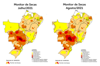 Intensidade da seca aumenta em 14 estados e fica mais branda em três estados em agosto