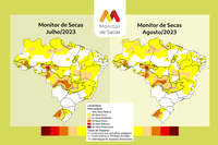 Seca fica mais branda no Centro-Oeste, Nordeste, Sudeste e Sul, segundo última atualização do Monitor de Secas