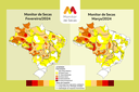 Mapas de fevereiro e março de 2024