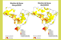 Seca fica mais branda no Sudeste e mais intensa no Nordeste, segundo Monitor de Secas. Severidade do fenômeno ficou estável no Centro-Oeste e no Sul. Pará passa a ser monitorado