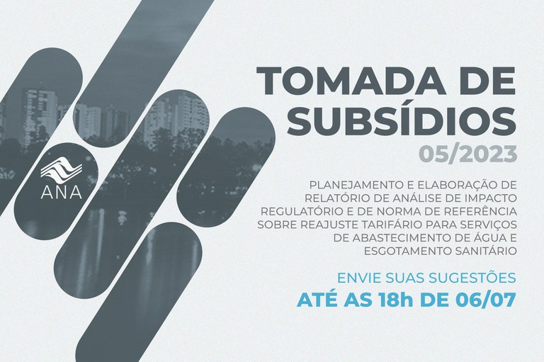 Informações sobre a Tomada de Subsídios nº 05/2023