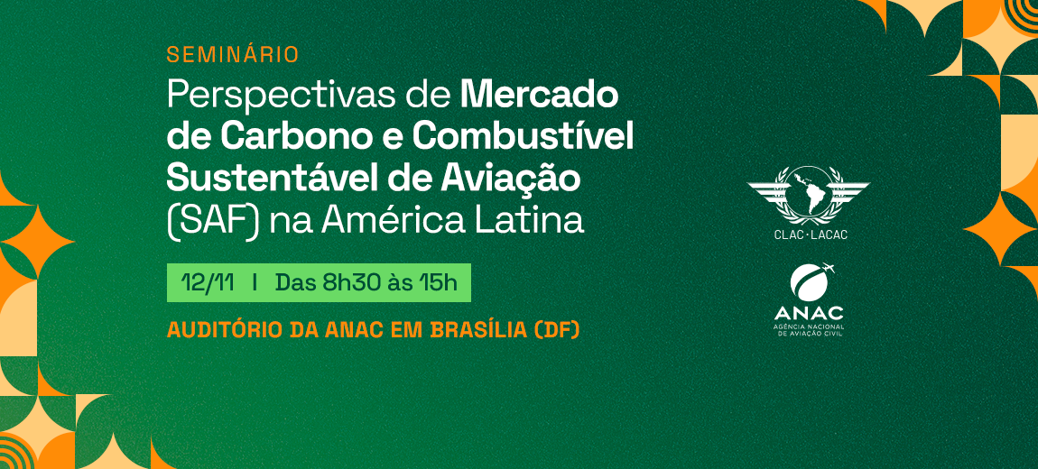 Participe do seminário sobre o mercado de carbono e SAF no dia 12/11!