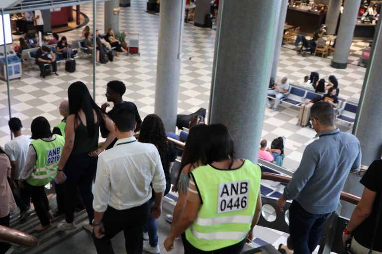 Estudantes vivenciam experiência no Aeroporto de Congonhas (SP)