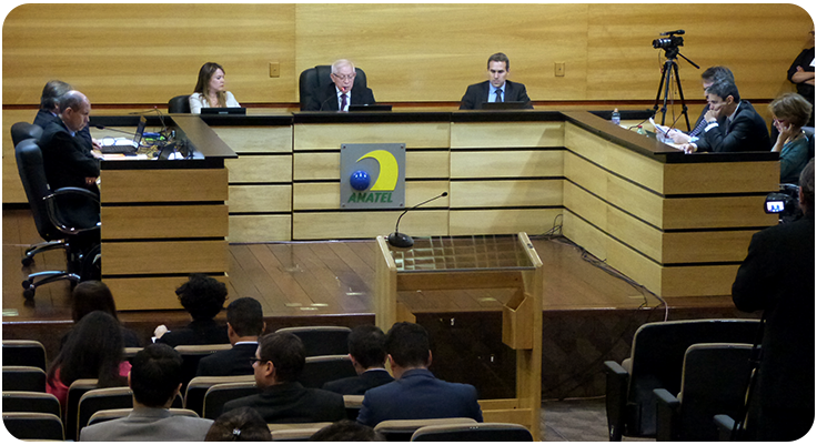 Foto de reunião do Conselho Diretor da Anatel