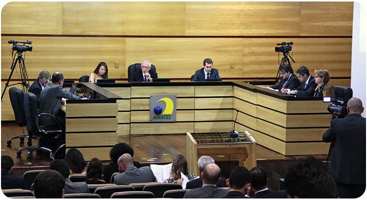 Foto de reunião do Conselho Diretor da Anatel