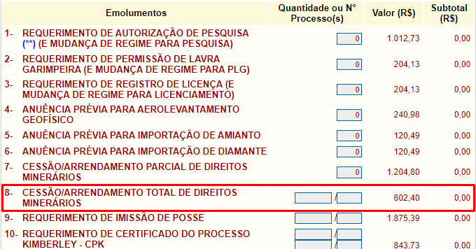  Emitir e pagar o emolumento de número 8 no Sistema de Emissão de Boletos