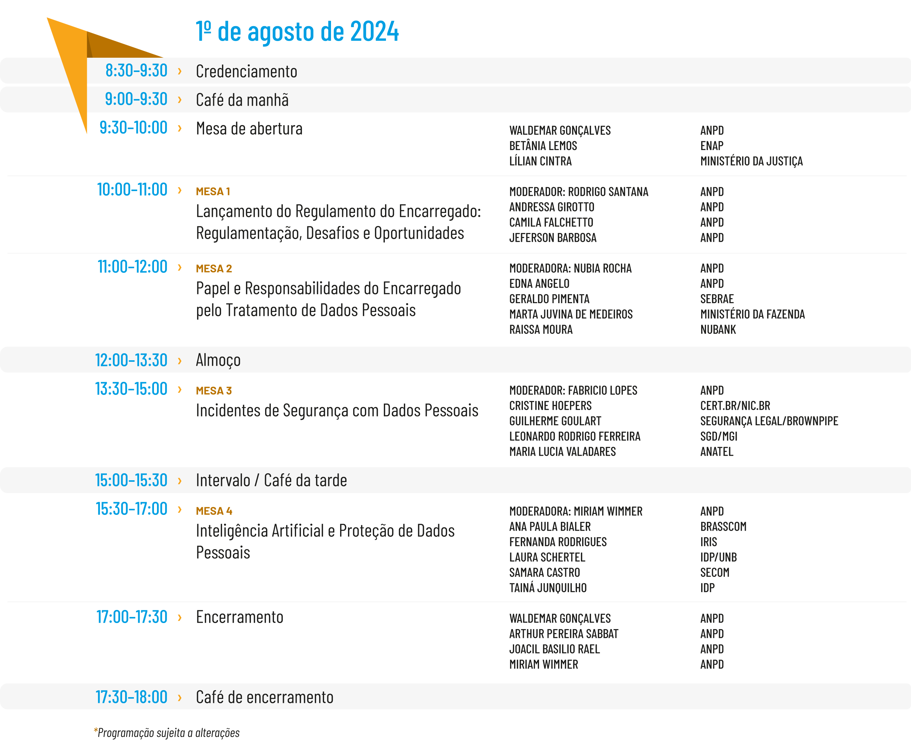 Programação Encontro de Encarregados 2024