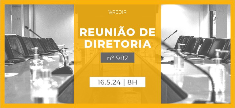 Acompanhe a 982ª Reunião de Diretoria da ANTT (ReDir)