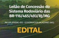 ANTT publica edital para concessão da BR-116/465/493/RJ/MG