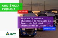 ANTT realiza audiência pública sobre o TRIC