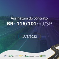 Assinatura do contrato da BR-116/101/RJ/SP está prevista para 1º/2