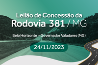 Leilão da BR-381/MG será em 24/11