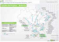 Novidades da página de novos projetos em rodovias