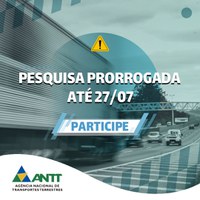 ANTT prorroga pesquisa com transportadores até 27/7