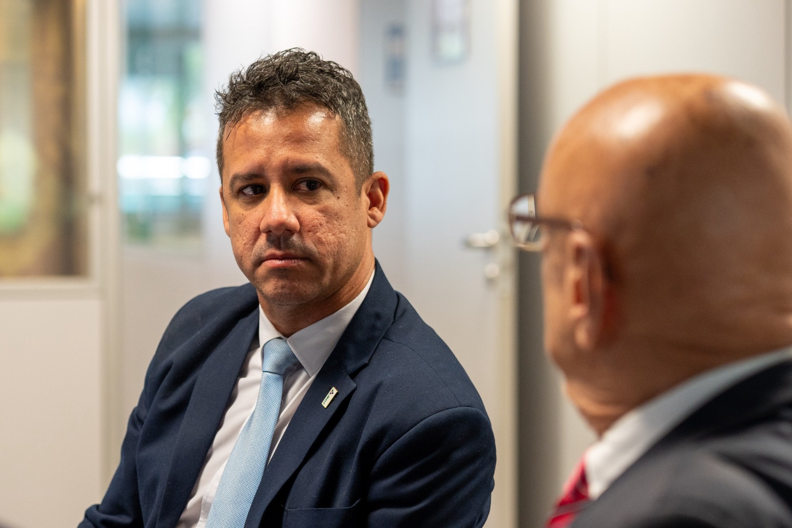 Reunião com a Prefeita de Içara/SC, Dalvania Cardoso, Senador Esperidião Amin e Senador Beto Martins - 16/10/24