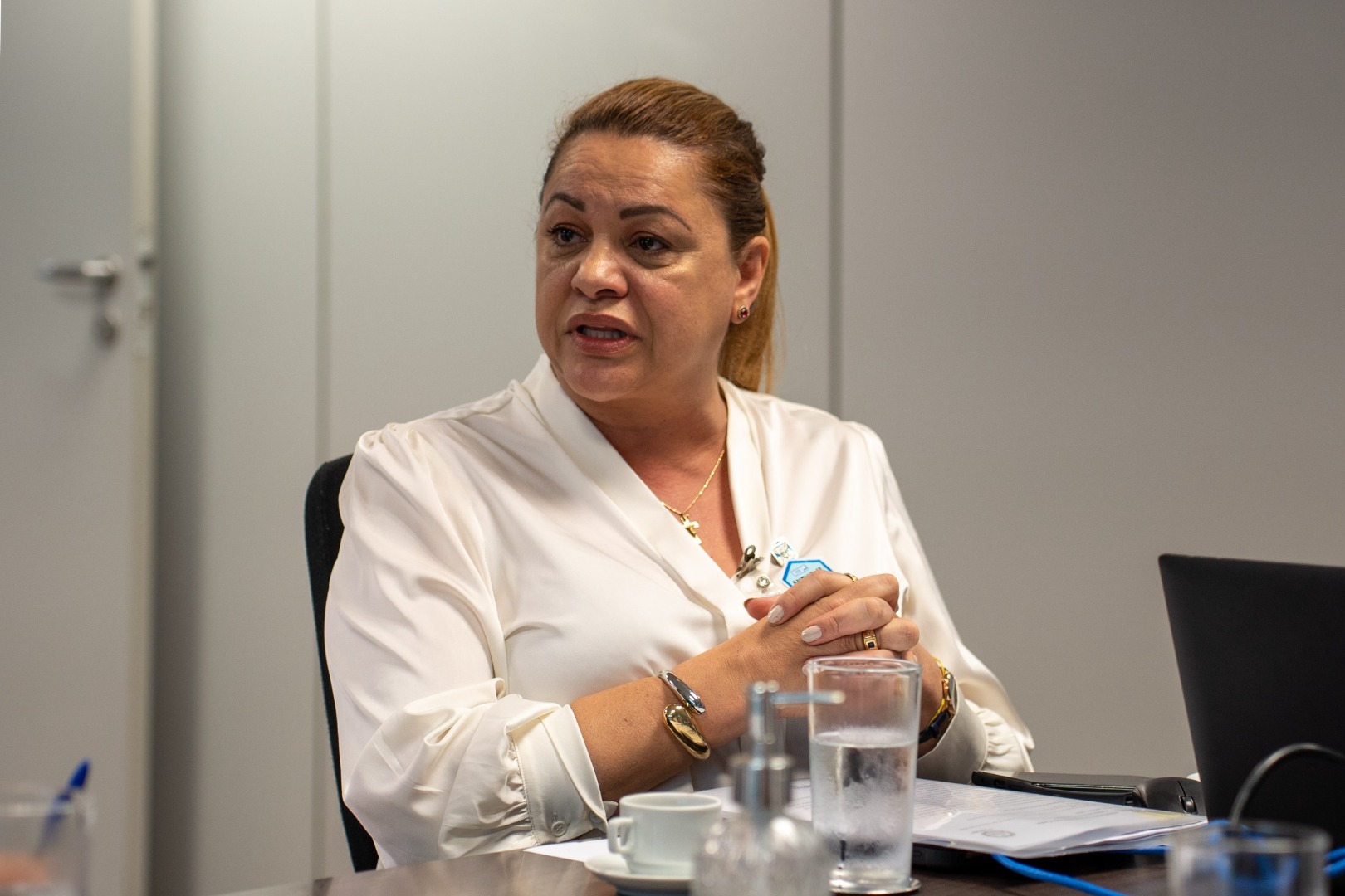 Reunião com a Prefeita de Içara/SC, Dalvania Cardoso, Senador Esperidião Amin e Senador Beto Martins - 16/10/24