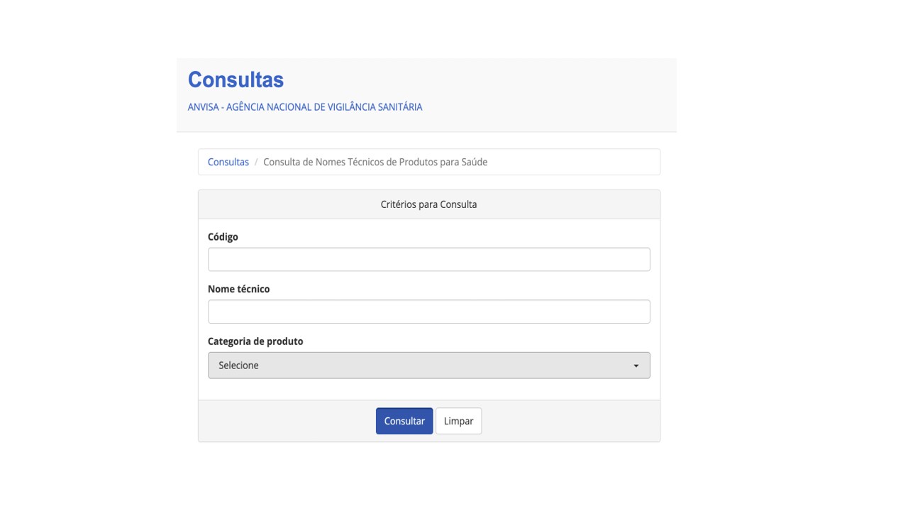 Interface do usuário para solicitações de consulta com médicos