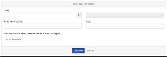 Consulta de autorização de funcionamento