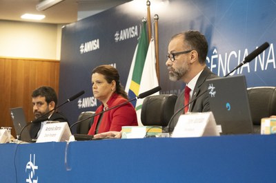 Diretor-presidente Antônio Barra Torres e diretores Meiruze Freitas e Alex Machado Campos