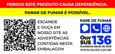 Advertência Sanitária Frontal