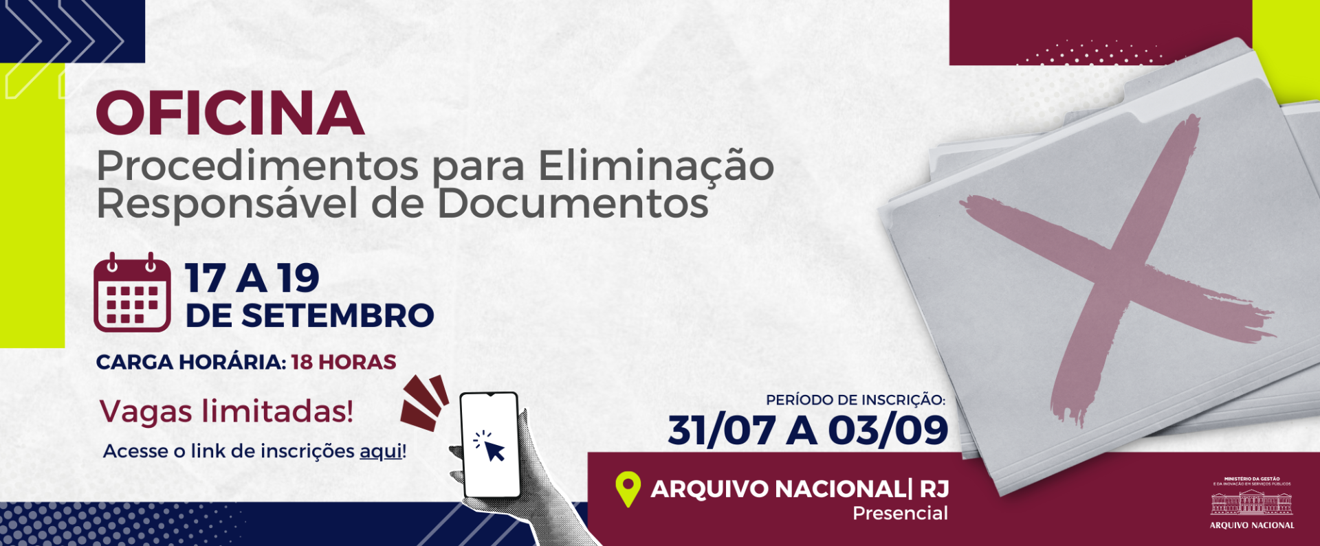 Vagas para agentes da gestão de documentos do Poder Executivo Federal