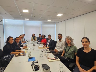 Reunião na sede do MGI, em Brasília