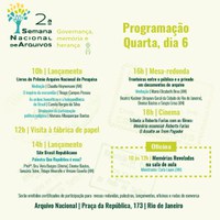 Confira a programação do terceiro dia da II Semana Nacional de Arquivos