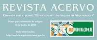 Revista Acervo: "Estado da arte da pesquisa em Arquivologia"