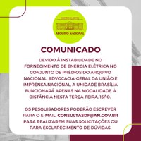 Unidade de Brasília apenas com atendimento remoto nesta terça-feira (15)