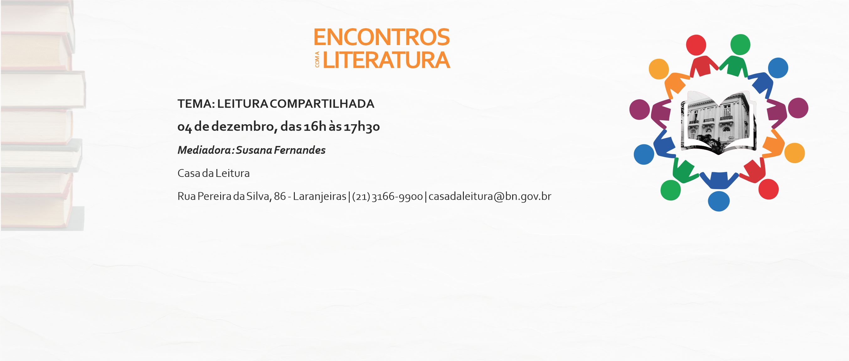 Casa da Leitura Convida | Encontros com a Literatura – 04 de Dezembro